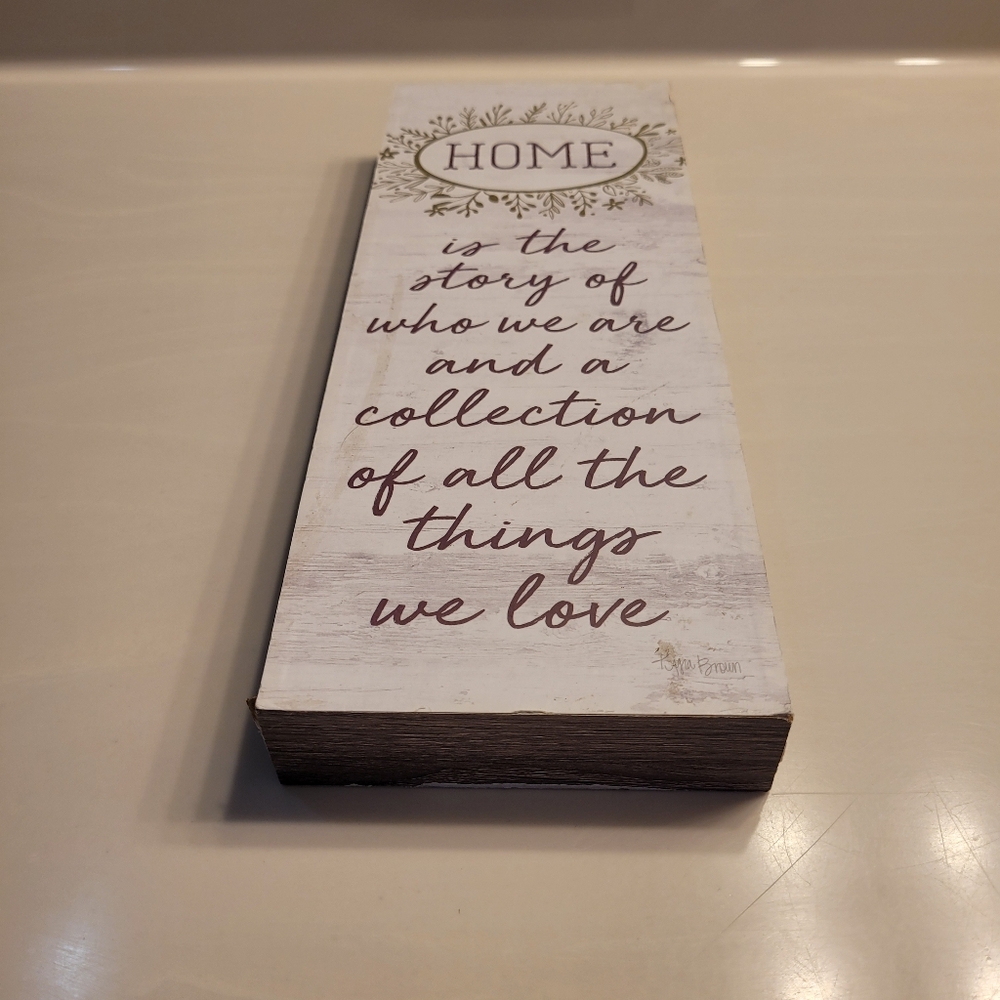 Home Is The Story...White Birch Look Wood Freestanding Devorative 3D Plaque - Picture 12 of 14
